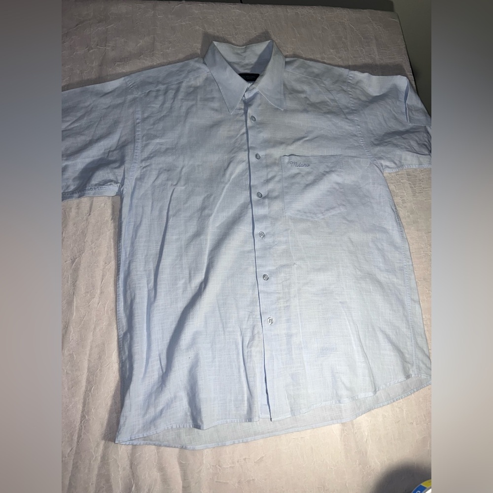 Milano Blue Casual Button Down Shirt​